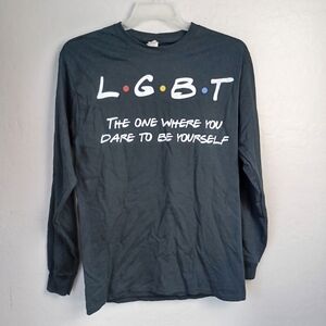 L . G . B . T Men's Shirt Long Sleeve Size M Color Black